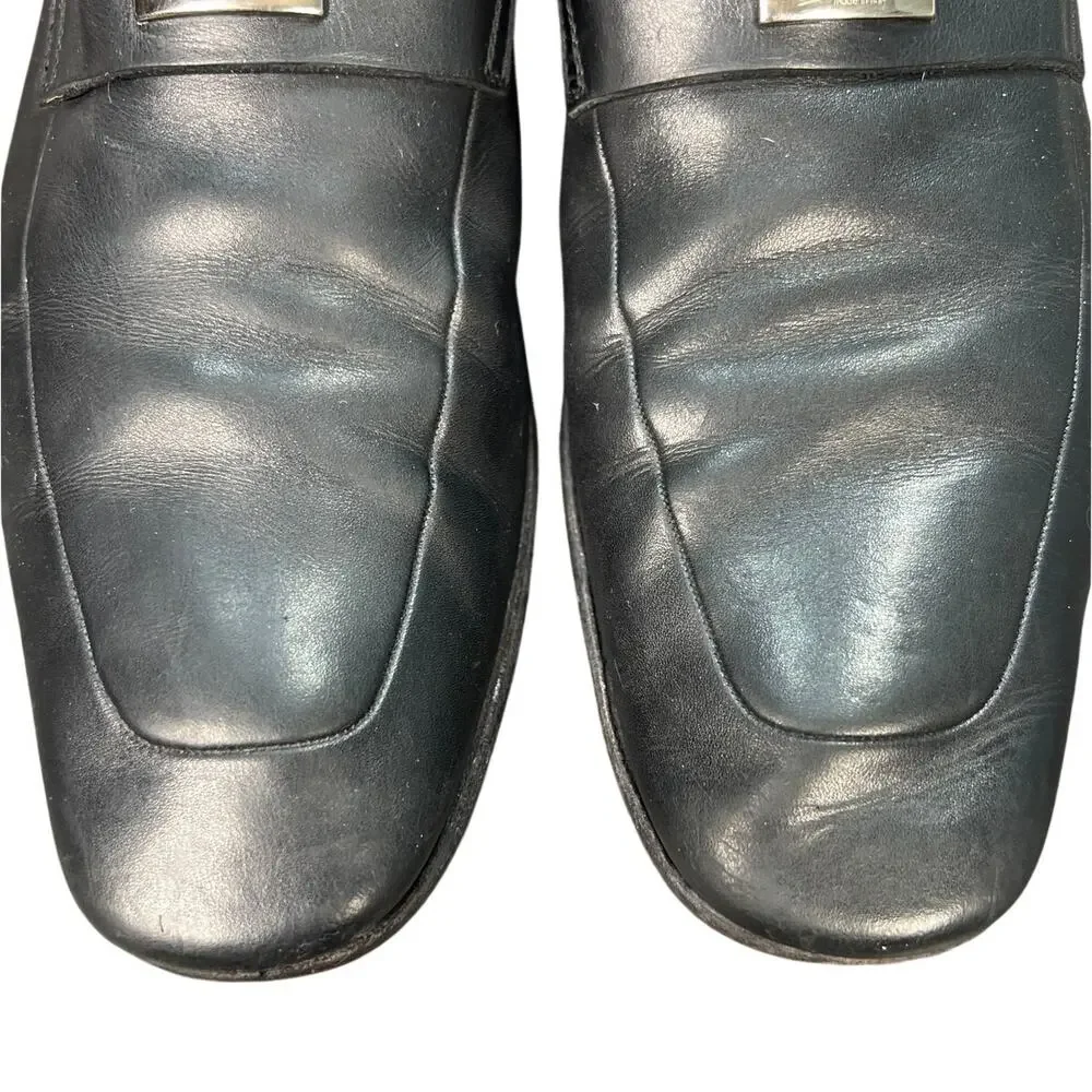 Vintage Gucci Men’s Florence Black Leather Slip On Loafers Size 8 D
